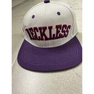 Young & Reckless Y&R Snapback Hat Cap Wool Blend Skateboard Purple And White